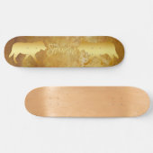 Skateboard Goldwölfe personalisiert (Horizontal)
