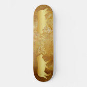 Skateboard Goldwölfe personalisiert (Vorderseite)