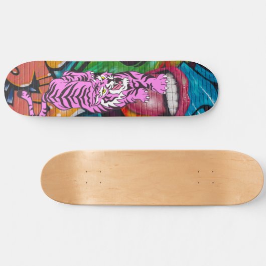 Skateboard Graffiti Lila Tiger (Horizontal)