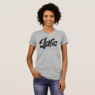 Skateboard Graffiti SELFIE Street Art Lettisch T-Shirt
