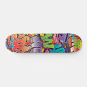 Skateboard Graffiti Style mit Namen (Horizontal)