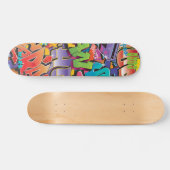Skateboard Graffiti Style mit Namen (Horizontal)