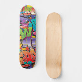 Skateboard Graffiti Style mit Namen (Vorderseite)