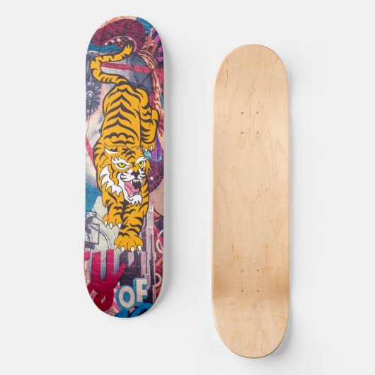Skateboard Graffiti Tiger (Vorderseite)