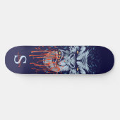 Skateboard Grau Gorilla Skull Monogram (Horizontal)