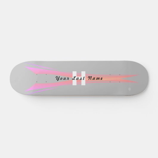 Skateboard grau mit rosa HAMbyWG (Horizontal)