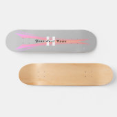 Skateboard grau mit rosa HAMbyWG (Horizontal)