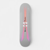 Skateboard grau mit rosa HAMbyWG (Vorne)