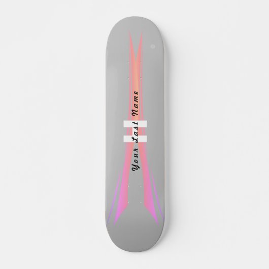 Skateboard grau mit rosa HAMbyWG (Vorne)