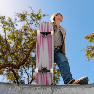 Skateboard grau mit rosa Linien HAMbWG
