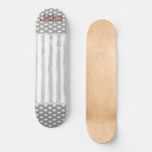 Skateboard Grau White (Vorderseite)