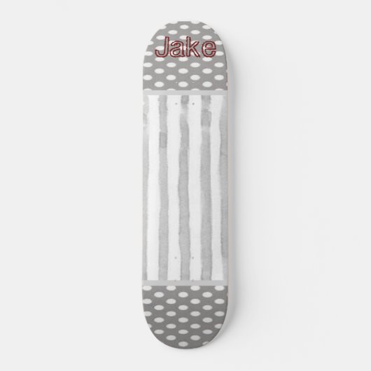 Skateboard Grau White (Vorderseite)