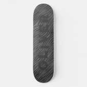 Skateboard, grauer Glitzer, Tierdruck Zebrastreife Skateboard (Vorderseite)