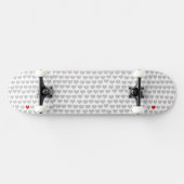 Skateboard - Grey Hearts Red Heart (Horizontal)