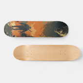 Skateboard Guerrero armado buscando un monstruo (Horizontal)