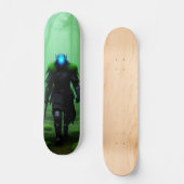 Skateboard Guerrero fantasma en oscuro bosque (Vorderseite)