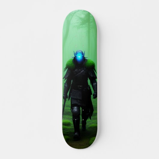 Skateboard Guerrero fantasma en oscuro bosque (Vorne)