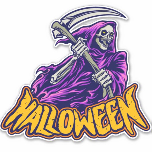 Skateboard | Halloween Grim Ripper Aufkleber (Vorderseite)