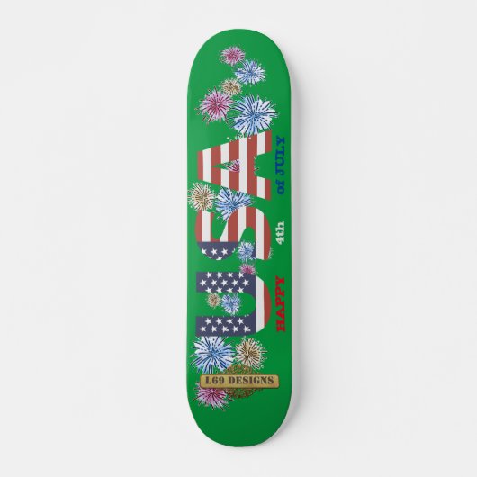 Skateboard "HAPPY 4th JULY" (Vorne)