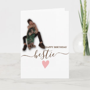 SKATEBOARD HAPPY BIRTHDAY Bestie Card Karte