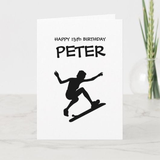 SKATEBOARD HAPPY BIRTHDAY Boy Card Karte (Vorderseite)
