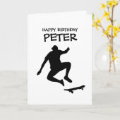 SKATEBOARD HAPPY BIRTHDAY FRIEND Card Karte (Gelbe Blume)
