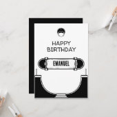 SKATEBOARD HAPPY BIRTHDAY KARTE (Vorderseite/Rückseite Beispiel)