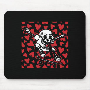 Skateboard Herz Valentinstag Skull Liebe Skater Mousepad