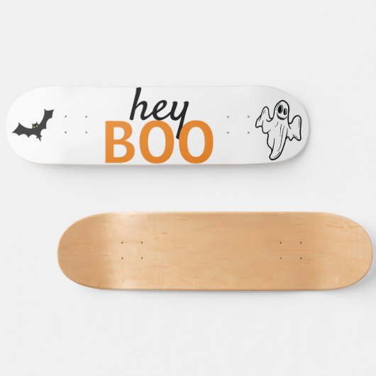 Skateboard - hey BOO Ghost / Fledermäuse (Horizontal)