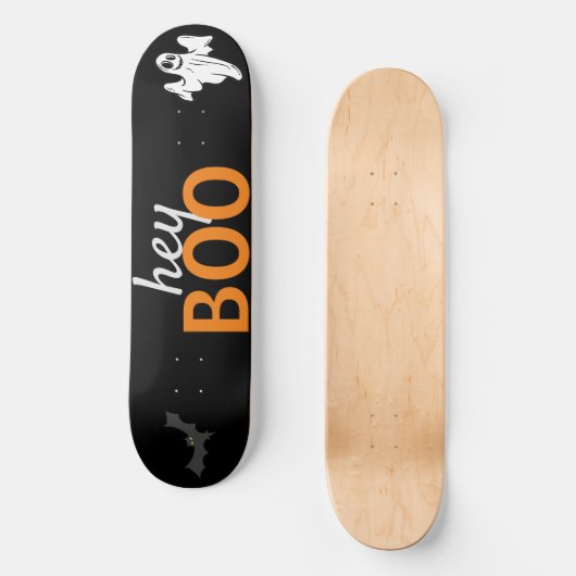 Skateboard - hey BOO Ghost / Fledermäuse Black (Vorderseite)