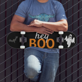 Skateboard - hey BOO Ghost / Fledermäuse Black
