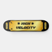 Skateboard "High Velocity" - Gold/Schwarz Mit Mono (Horizontal)