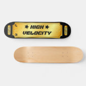Skateboard "High Velocity" - Gold/Schwarz Mit Mono (Horizontal)