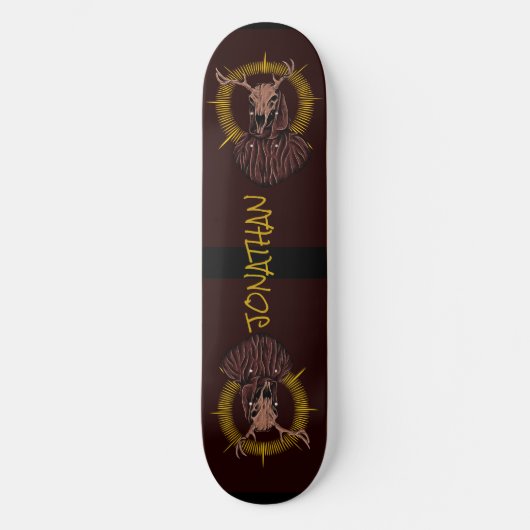 Skateboard Hirschschädel (Vorderseite)