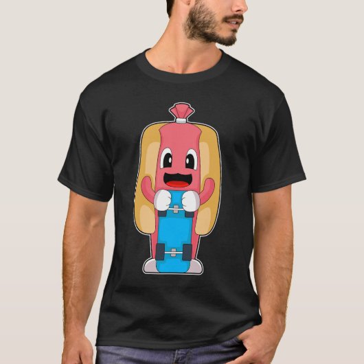 Skateboard Hotdog T-Shirt (Vorderseite)