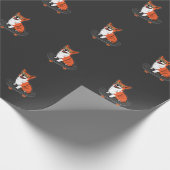 Skateboard Hund Corgi Sonnenbrille Skater Welpe Geschenkpapier (Ecke)