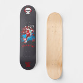 Skateboard im japanischen Stil mit Anagramm 風 kund (Vorderseite)