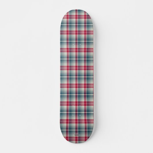 Skateboard in Cherry Aquamarin Kariert HAMbWG (Vorne)