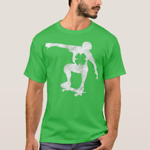 Skateboard Irish St Patricks Day Kleeblatt T-Shirt