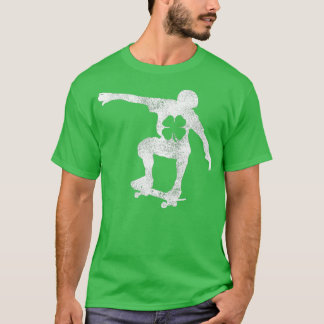 Skateboard Irish St Patricks Day Kleeblatt T-Shirt