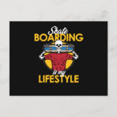 Skateboard ist Lifestyle Skateboard Skateboard Einladungspostkarte (Vorderseite)