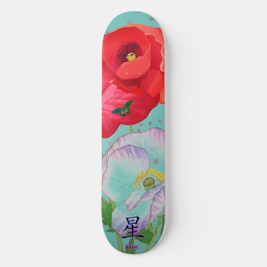 Skateboard JAPANESE BLUME STARS KANJI LIVE (Vorderseite)