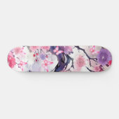 Skateboard Japanisch Kirschblossom & Schmetterling (Horizontal)