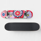 SKATEBOARD JAPANISCHE BLUME UND TIGER DIY INITIAL (Horizontal)