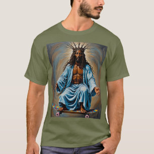 Skateboard Jesus Urban Art T-Shirt