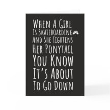 Skateboard-Karten für Frauen Skateboarder Skaterin