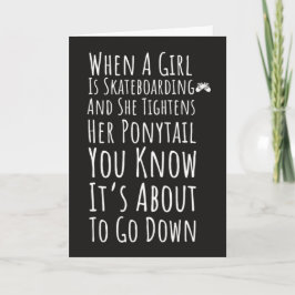 Skateboard-Karten für Frauen Skateboarderin Skater Karte