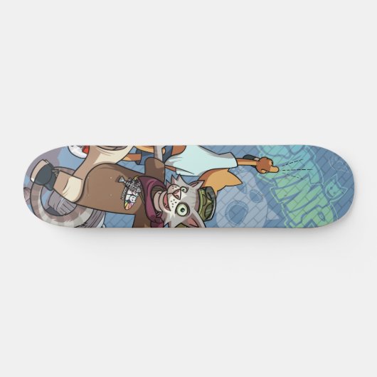 Skateboard Katzen Skater Catnip Graffiti Cartoon (Horizontal)