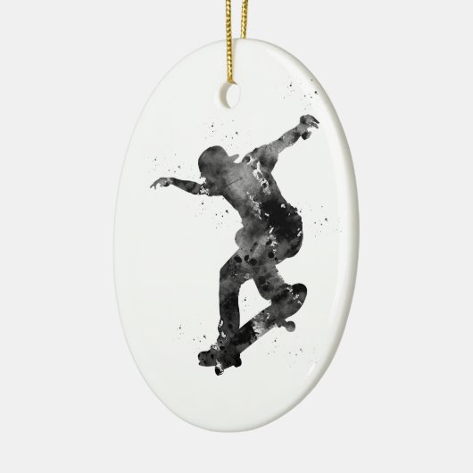 Skateboard Keramik Ornament (Links)