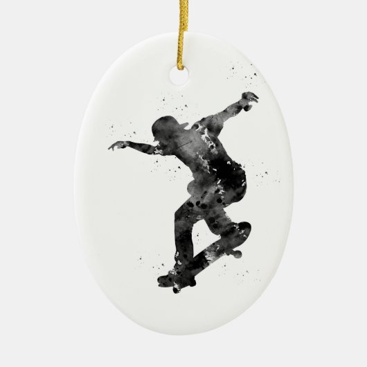 Skateboard Keramik Ornament (Vorne)